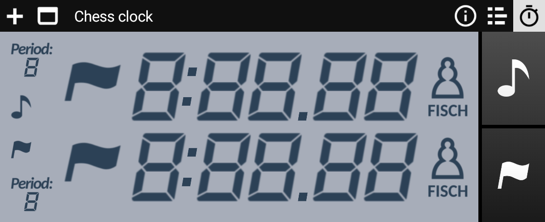 The digital clock with all segments on